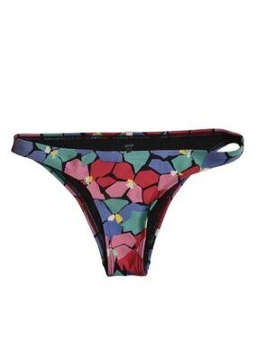 Aerie Bikini Bottoms  Floral Black Pink Red Blue Yellow Colorful Size Small
